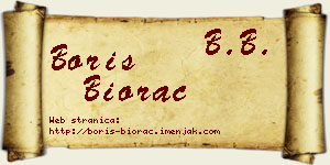 Boris Biorac vizit kartica